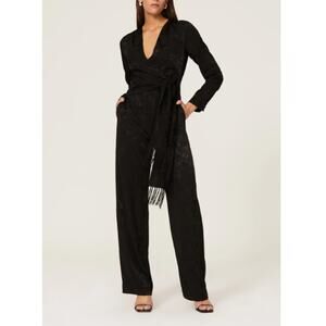 JONATHAN SIMKHAI X RTR Black Julia Wrapped One-Piece Jumpsuit Size 6